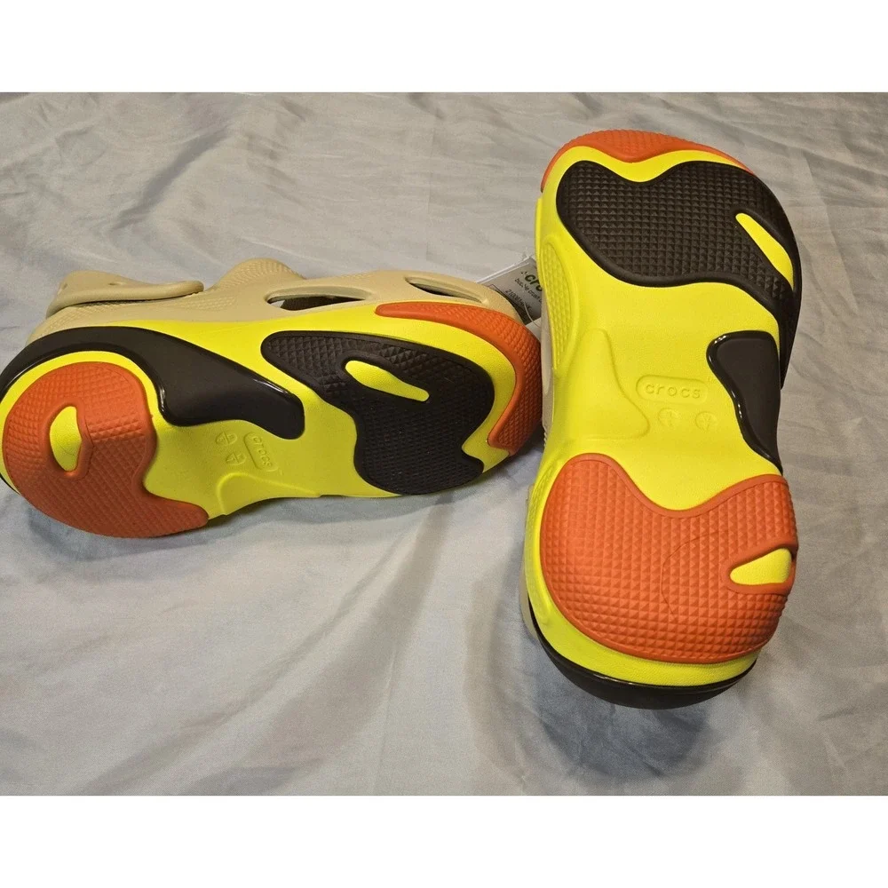 New CROCS Bubble Crush Clog 210061 Sesame UNISEX Size Mens 5 Womens 7 Hamburger‎
